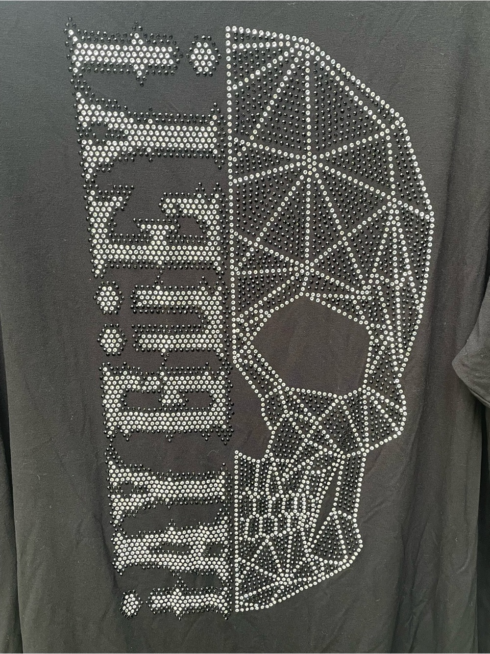 NWT-Black Studded Skull Graphic Tee - Men's Shirt